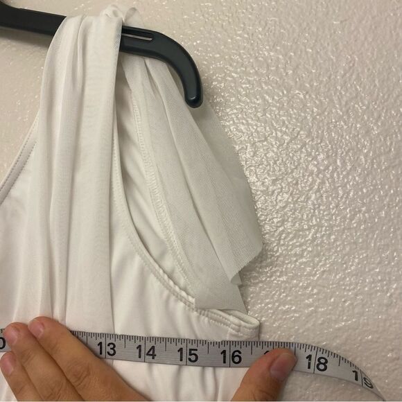 WEISSMAN solo Dance Costume lyrical white Open Back Mesh Overlay Dress D11780 MA - Picture 8 of 12